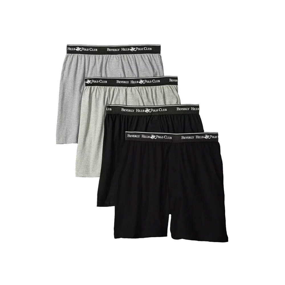 Beverly Hills Premium Knit Boxers Size  XXL  Men' 4 Pack  MSRP $42.00